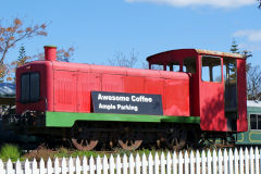 
Bay of Islands Railway, Kawakawa, Once upon a time this was an Avonside 1137 of 1876, an 0-6-2T but converted to a diesel in 1953, September 2009